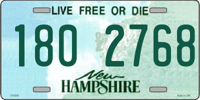 NH license plate 1802768