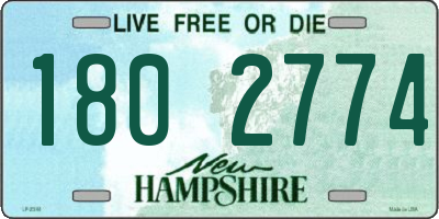 NH license plate 1802774