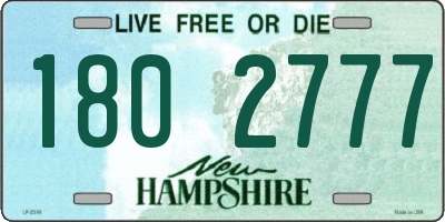 NH license plate 1802777