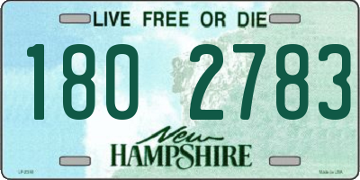 NH license plate 1802783