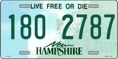 NH license plate 1802787
