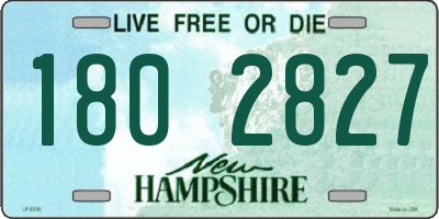 NH license plate 1802827