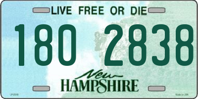 NH license plate 1802838