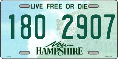 NH license plate 1802907