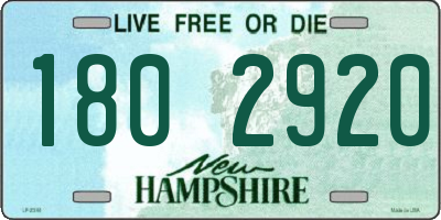 NH license plate 1802920