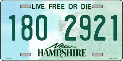NH license plate 1802921