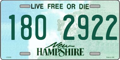 NH license plate 1802922