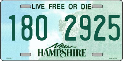 NH license plate 1802925