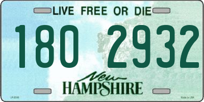 NH license plate 1802932