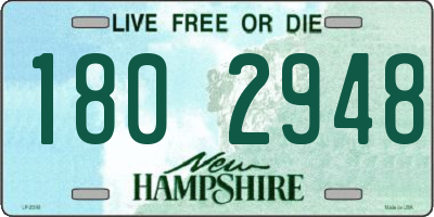NH license plate 1802948
