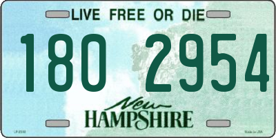 NH license plate 1802954