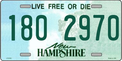 NH license plate 1802970