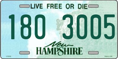 NH license plate 1803005
