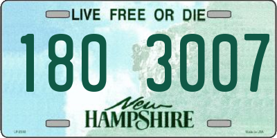 NH license plate 1803007