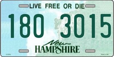 NH license plate 1803015
