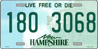 NH license plate 1803068