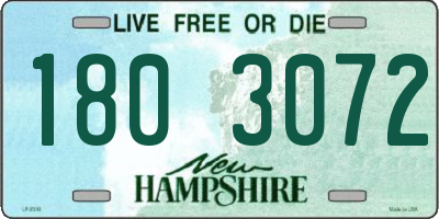NH license plate 1803072
