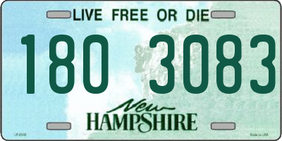 NH license plate 1803083