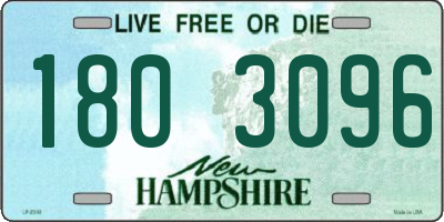 NH license plate 1803096