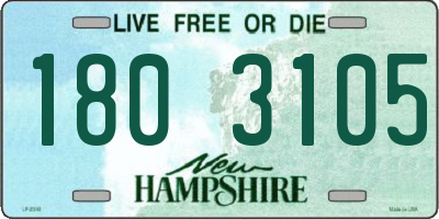 NH license plate 1803105