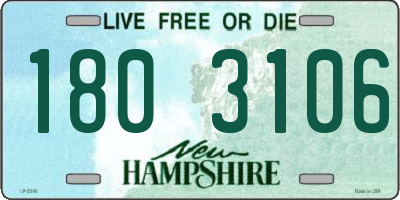 NH license plate 1803106