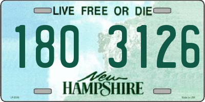 NH license plate 1803126