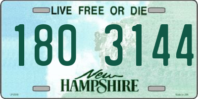 NH license plate 1803144