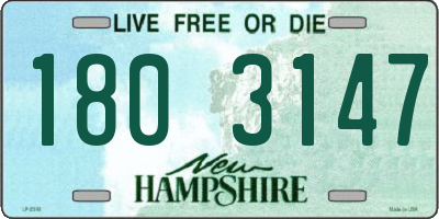NH license plate 1803147