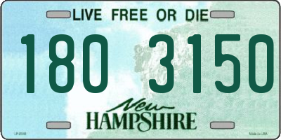 NH license plate 1803150