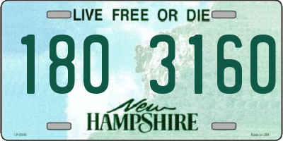 NH license plate 1803160