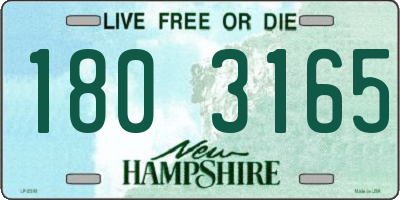 NH license plate 1803165