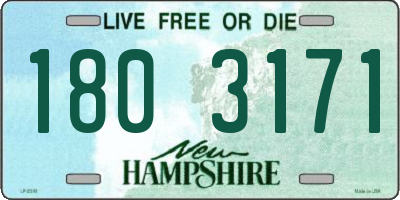 NH license plate 1803171