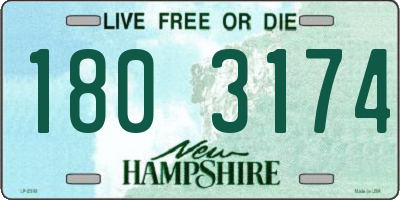 NH license plate 1803174