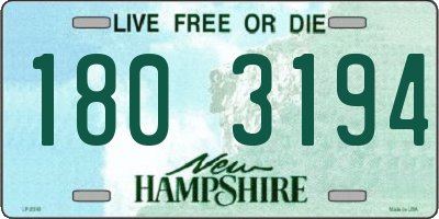 NH license plate 1803194