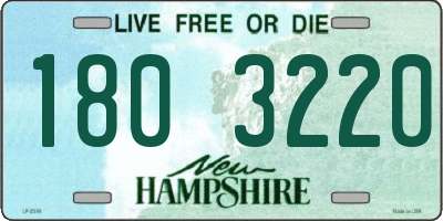 NH license plate 1803220