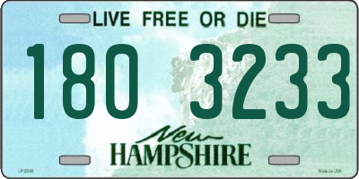 NH license plate 1803233