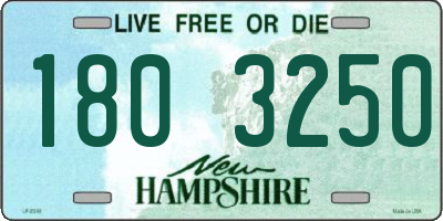 NH license plate 1803250