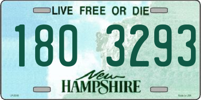 NH license plate 1803293