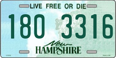 NH license plate 1803316