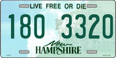 NH license plate 1803320