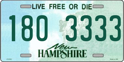 NH license plate 1803333