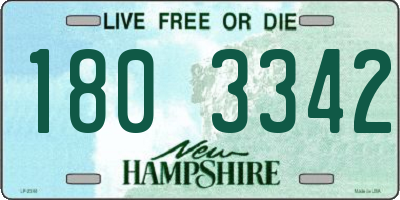 NH license plate 1803342