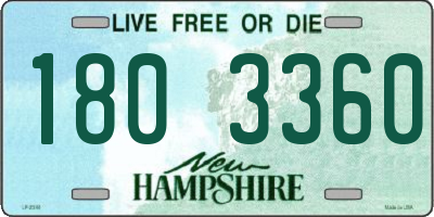 NH license plate 1803360