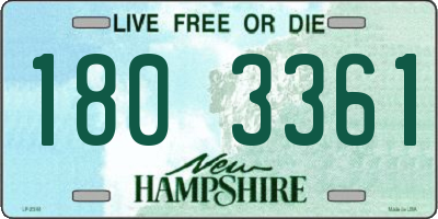 NH license plate 1803361