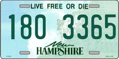 NH license plate 1803365