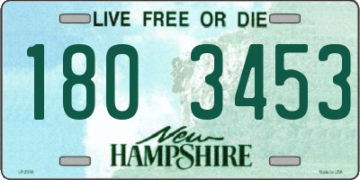 NH license plate 1803453