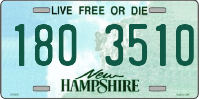 NH license plate 1803510