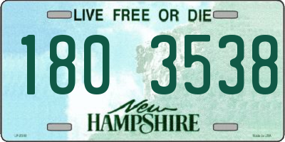 NH license plate 1803538