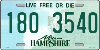 NH license plate 1803540
