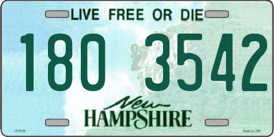 NH license plate 1803542